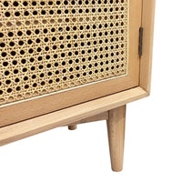 Contemporary Scandinavian Nordic Rattan Storage Cabinet