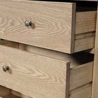 Hamptons Heritage 7 -Drawer Tallboy Dresser with Classic Turned Legs and Dentil Molding Design