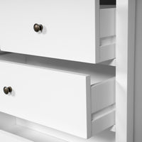Hamptons Heritage 7 -Drawer Tallboy Dresser with Classic Turned Legs and Dentil Molding Design