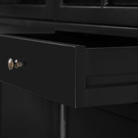 Hamptons Coastal 2 Glass Door Display Cabinet Bookcase