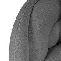 Tulip Blossom Boucle Swivel Lounge Armchair