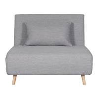 Contemporary Modern Siesta 1.5 Seater Versatile linen Lounge Sofa Bed