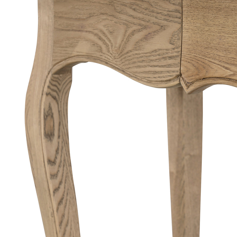 French Provincial Console Hall Table in Natural Oak