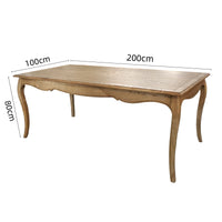 French Provincial Provence Rectangular Dining Table