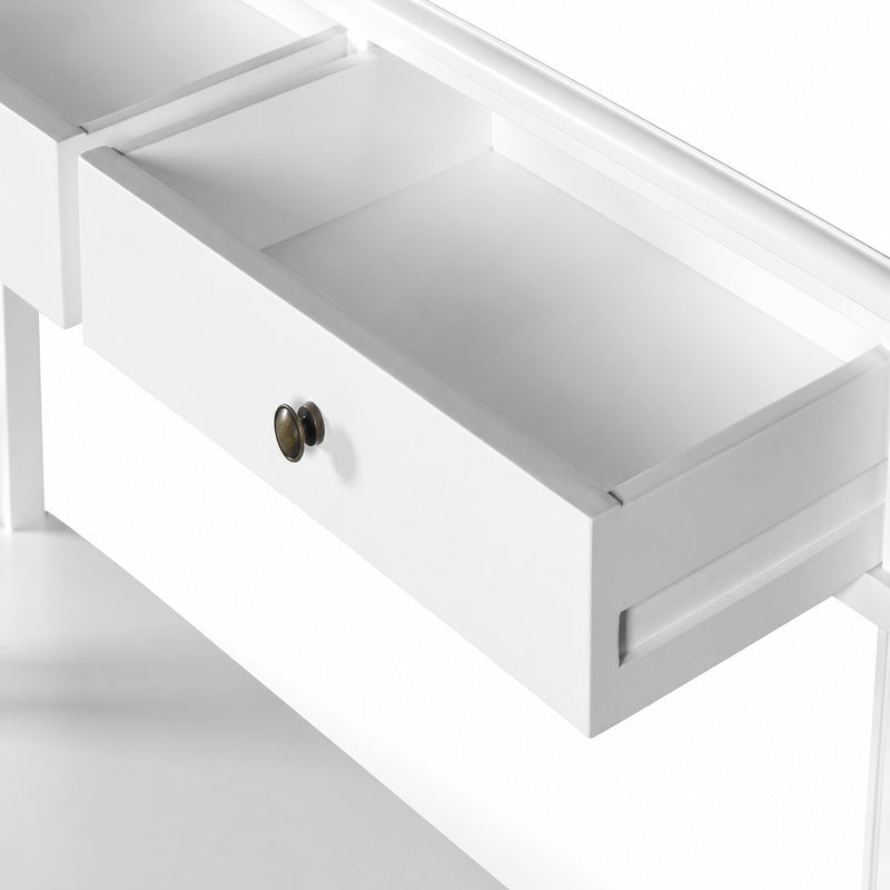 Hamptons Halifax Side Cross 3 Drawer Console Hall Table
