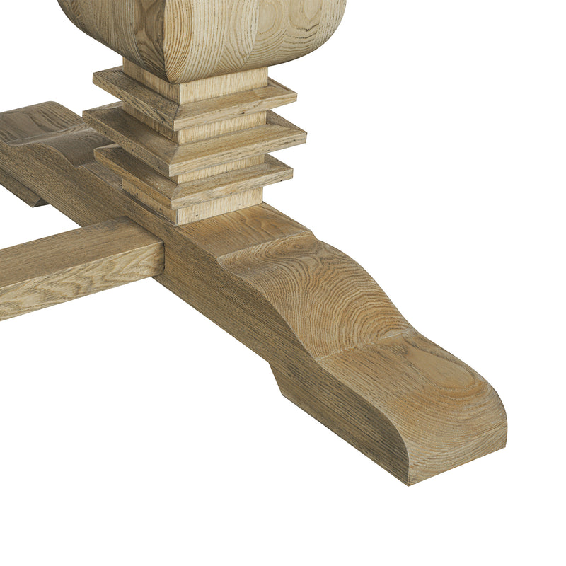 Classic Hamptons Natural Ash Extendable Pedestal Dining Table 180–260cm( Starting 6-8 seater)