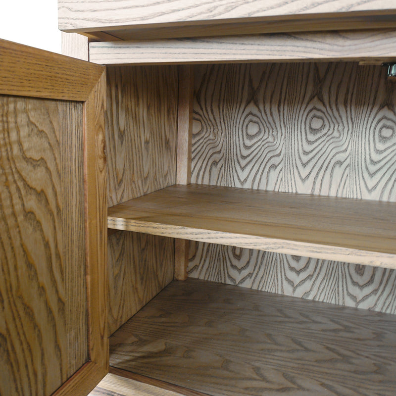 Hampton Halifax 2 Glass Door Hutch Display and Buffet Cabinet Bookcase Cupboard