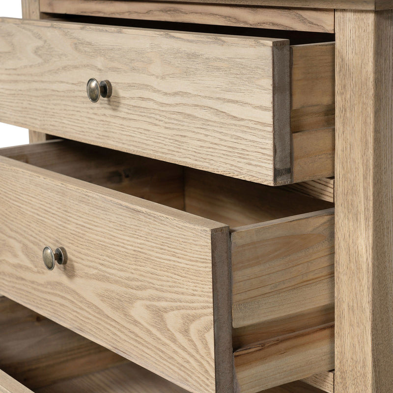 Hamptons Heritage 3 Drawer Bedside Lamp Table