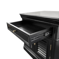 (Factory Second) Hamptons Classic 1 Drawer Bedside Table with Louvered Doors