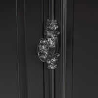 French Provincial Casement Double Glass Door Display Buffet and Hutch Cabinet Bookcase