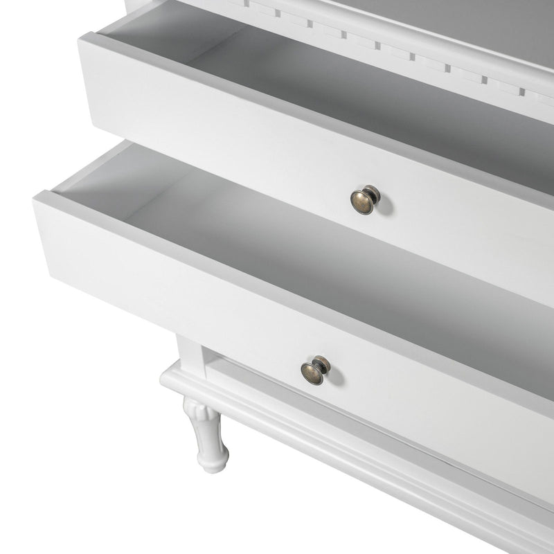 Hamptons Halifax Two Drawers Bedside Table