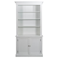 Hamptons Halifax Buffet and Hutch Library Bookcase Cabinet