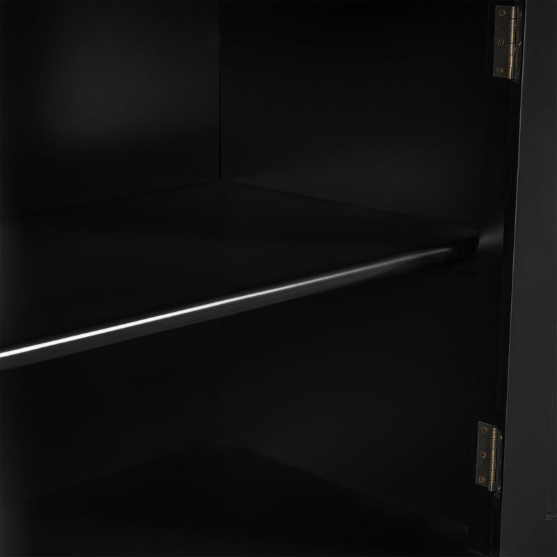 Hamptons Coastal 2 Glass Door Display Cabinet Bookcase