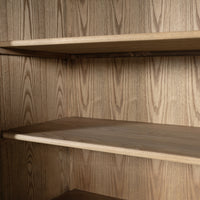 Hamptons Coastal Hutch Glass Display Cabinet Bookcase and Buffet Cupboard