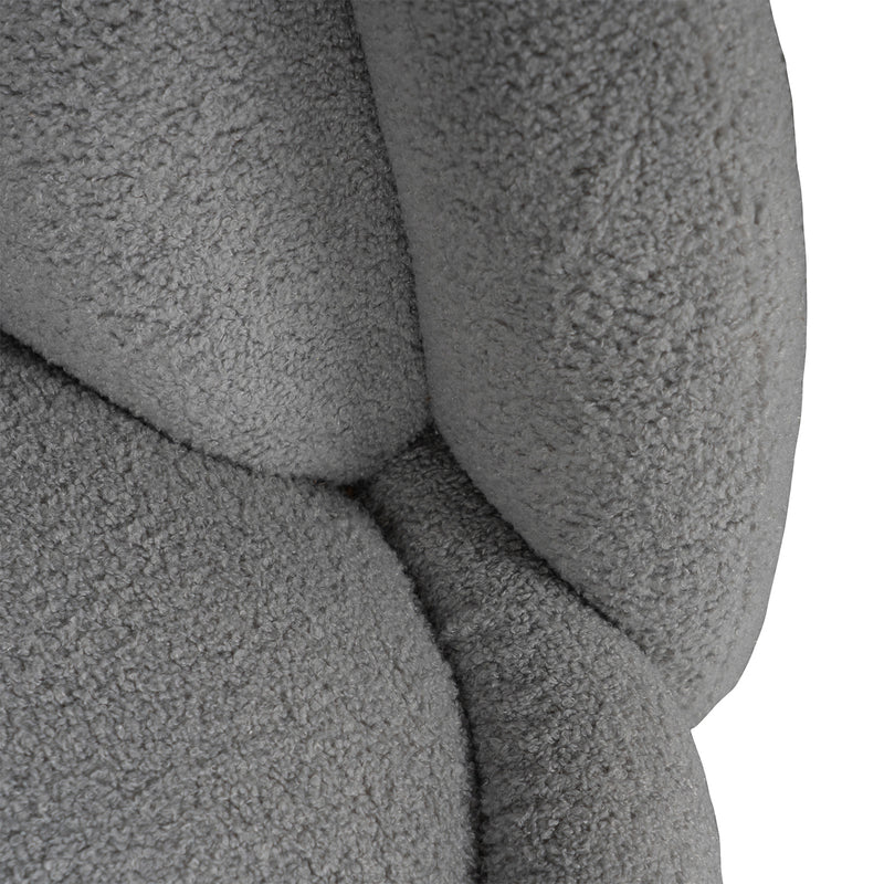 Tulip Blossom Boucle Swivel Lounge Armchair
