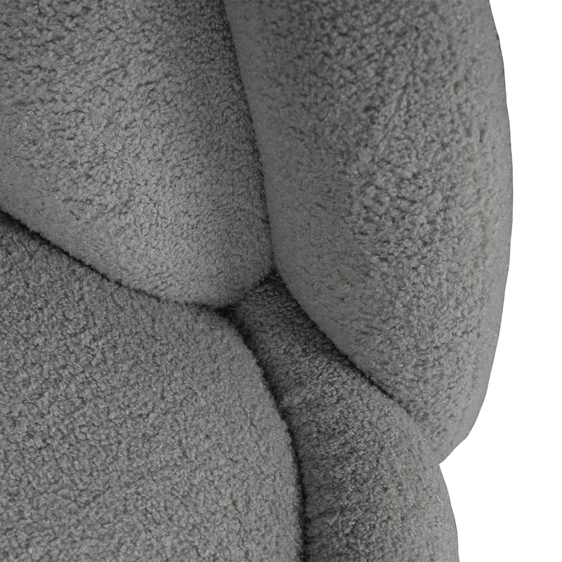 Tulip Blossom Boucle Swivel Lounge Armchair
