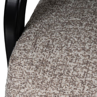 The Mosaic Bouclé Lounge Armchair with Black / Natural Frame in French Mist Grey / Toasted Oatmeal / Butter Cream