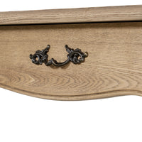 French Provincial Console Hall Table in Natural Oak