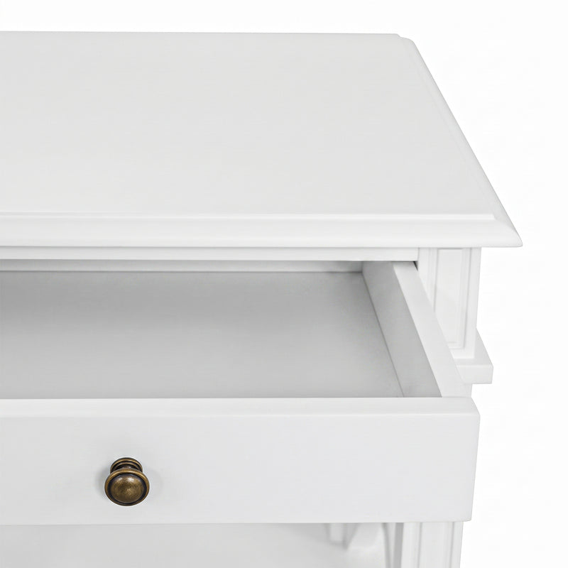 Hamptons Coastal Cross 1 Drawer Bedside Table