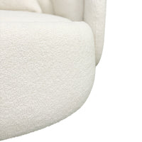 Tulip Blossom Boucle Swivel Lounge Armchair