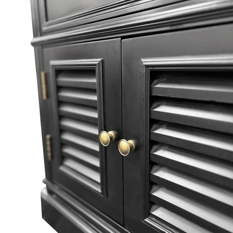 (Factory Second) Hamptons Classic 1 Drawer Bedside Table with Louvered Doors