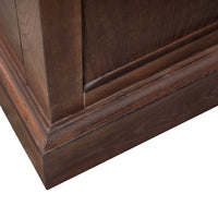 (Factory second)French Provincial Casement Double Door Glass Display Cabinet Bookcase