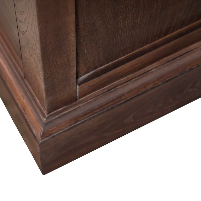 (Factory second)French Provincial Casement Double Door Glass Display Cabinet Bookcase