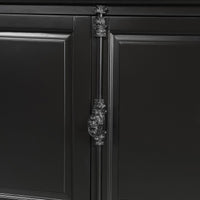 French Provincial Casement Double Glass Door Display Buffet and Hutch Cabinet Bookcase