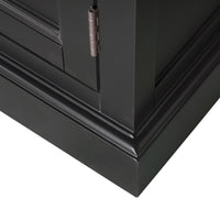 French Provincial Rustic Charm Glass-Door TV Entertainment Unit