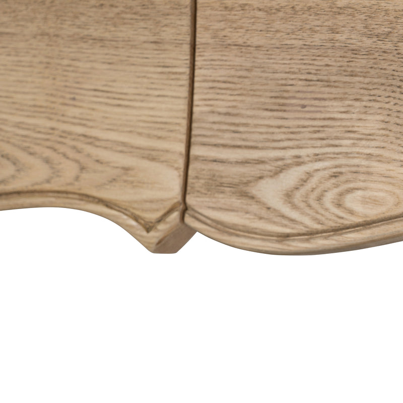French Provincial Console Hall Table in Natural Oak