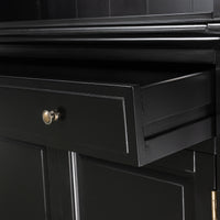 Hamptons Halifax 3 Bay Buffet and Hutch Bookcase with Ladder