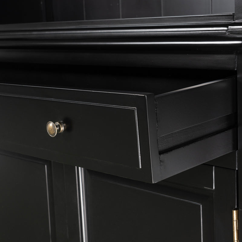 Hamptons Halifax 3 Bay Buffet and Hutch Bookcase with Ladder