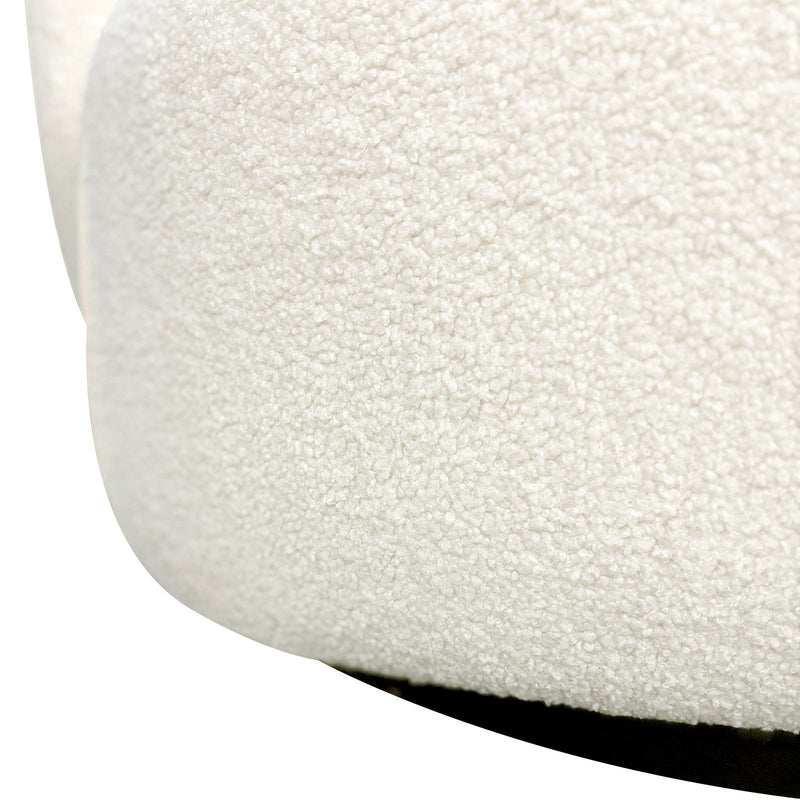 Tulip Blossom Boucle Swivel Lounge Armchair