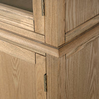 Hamptons Coastal Hutch Glass Display Cabinet Bookcase and Buffet Cupboard