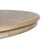 French Provincial Farmhouse 140-180cm Pedestal Extendable Round Dining Table Elm wood