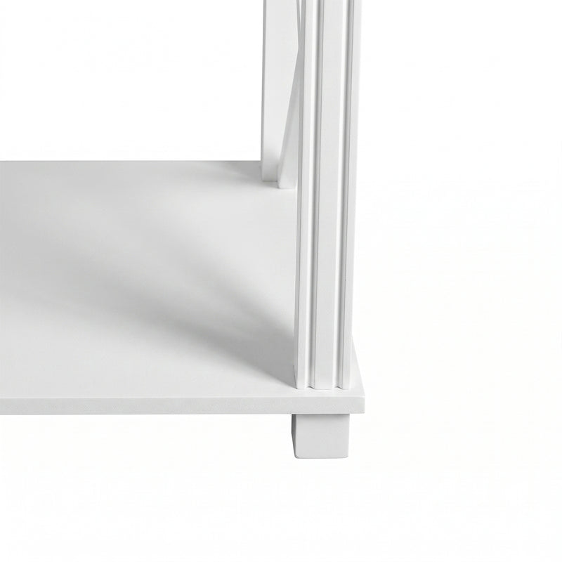 Hamptons Coastal Cross 1 Drawer Bedside Table