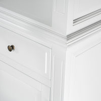 Hamptons Halifax 3 Bay Buffet and Hutch Bookcase with Ladder