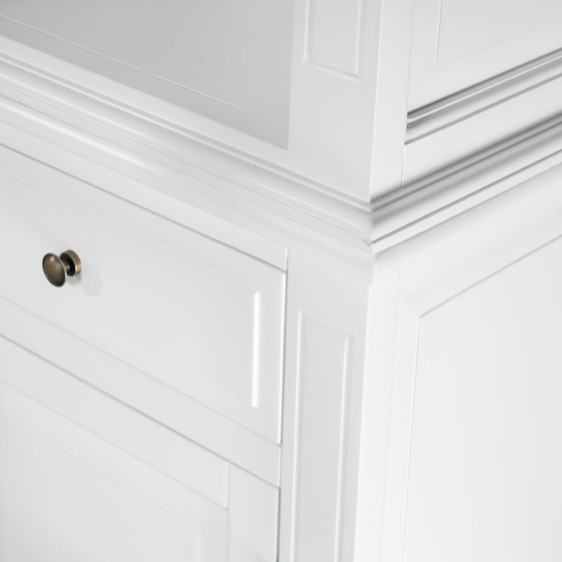 Hamptons Halifax 3 Bay Buffet and Hutch Bookcase with Ladder