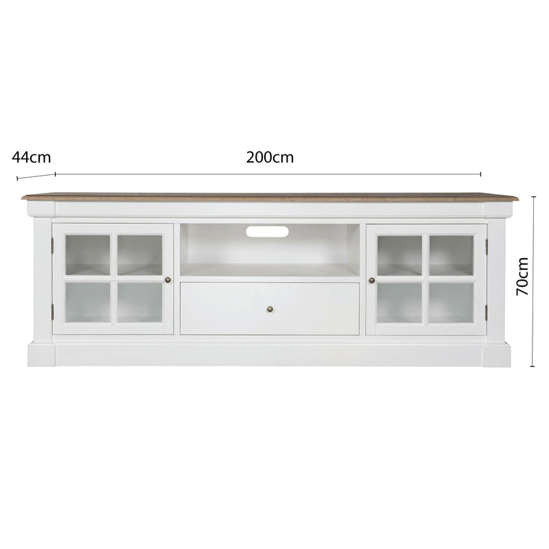 Hamptons Coastal Charm 200cm Entertainment Unit