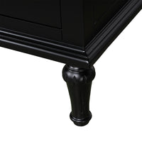 New England Hamptons Executive Desk with Dentil Moulding & Turned Legs – 6 Drawer 1 cupboard Pedestal Study Desk