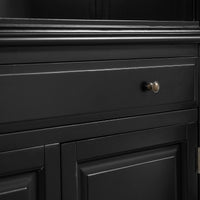 Hamptons Halifax 3 Bay Buffet and Hutch Bookcase with Ladder