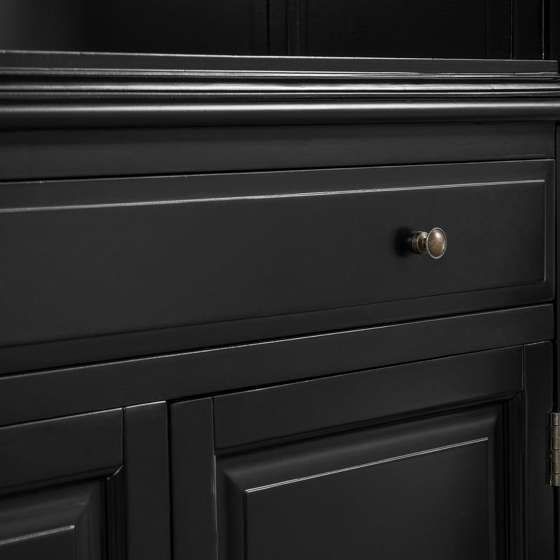 Hamptons Halifax 3 Bay Buffet and Hutch Bookcase with Ladder