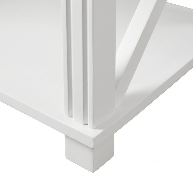 Hamptons Coastal Cross 1 Drawer Bedside Table