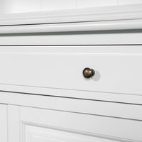 Hamptons Halifax 3 Bay Buffet and Hutch Bookcase with Ladder