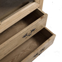 French Provincial Display Cabinet & Bookcase Natural Ash/ Modular Design