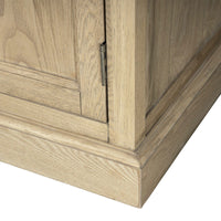 French Provincial Rustic Charm Glass-Door TV Entertainment Unit