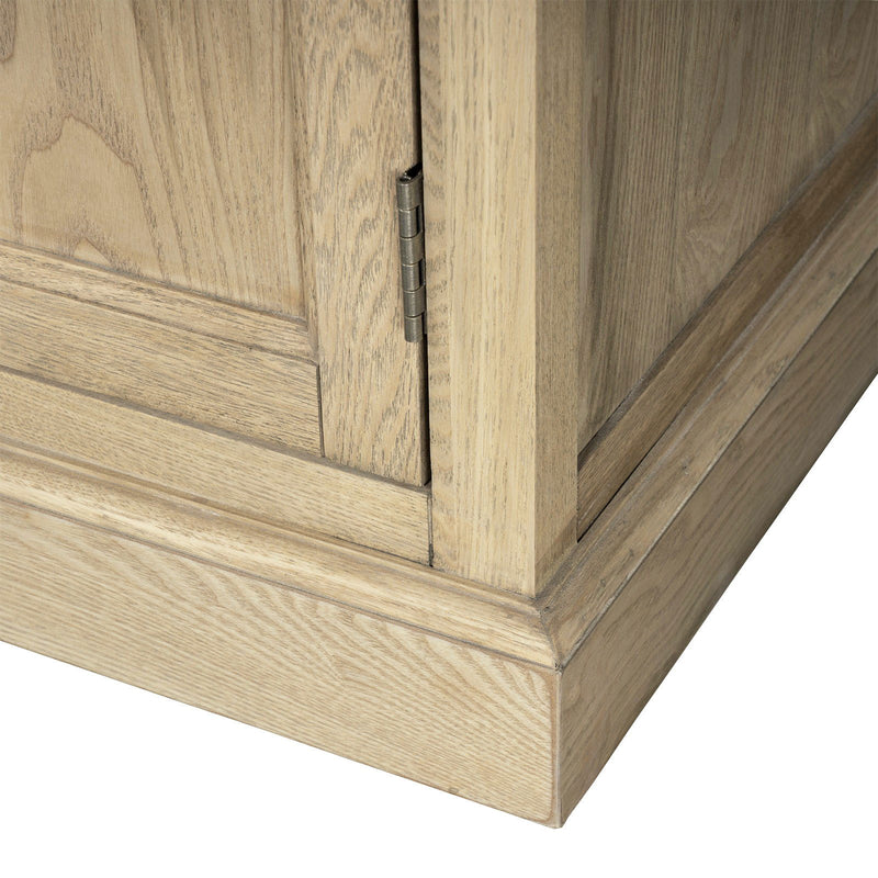 French Provincial Rustic Charm Glass-Door TV Entertainment Unit