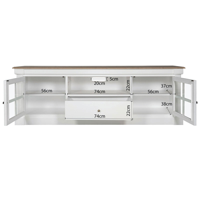 Hamptons Coastal Charm 200cm Entertainment Unit