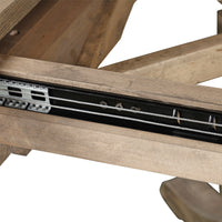 French Provincial Farmhouse 140-180cm Pedestal Extendable Round Dining Table Elm wood