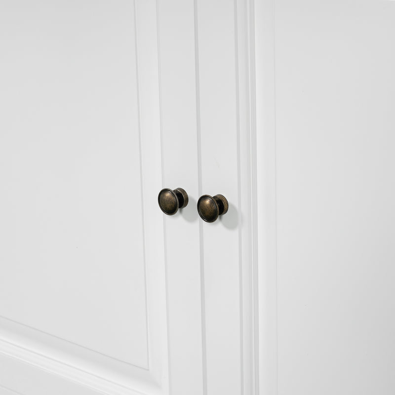 Hamptons Halifax 3 Bay Buffet and Hutch Bookcase with Ladder